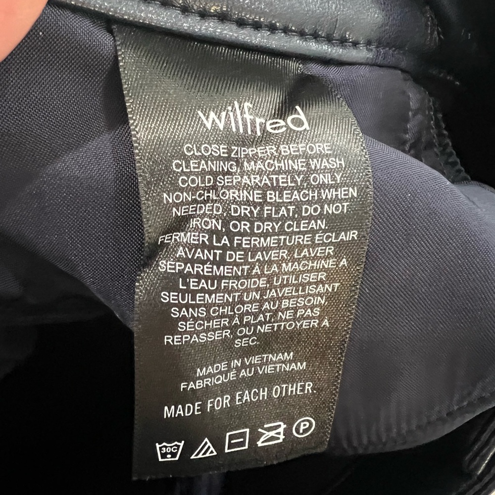 NWOT Wilfred Melina Leather Pant (NAVY) - Picture 6 of 8
